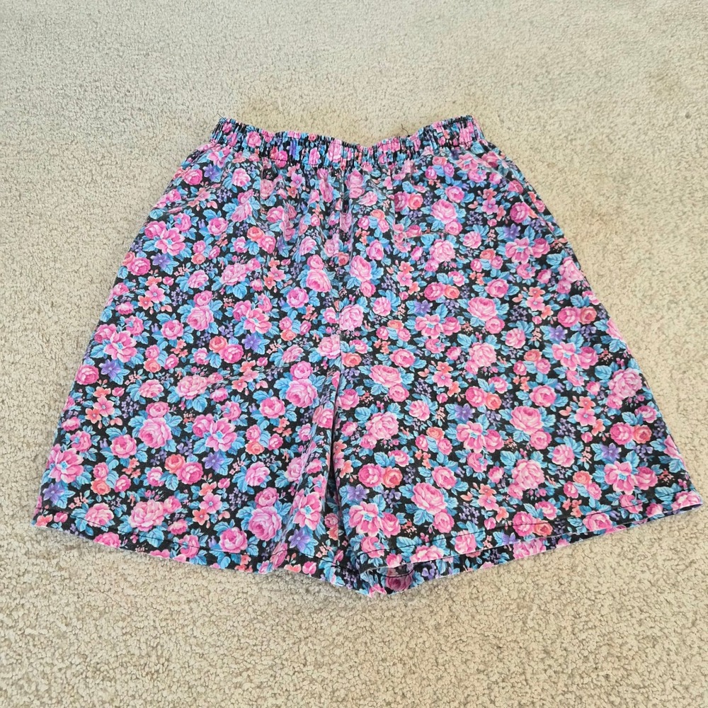 VTG 90s Partners Mervyns Floral Shorts Womens Medium Cottagecore Made in USA